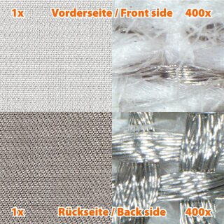 Silver Twin, HF Shielding Fabric, Cotton/Silver Tissue, 57dB, Width: 1.50m