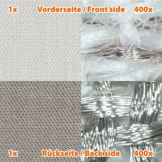 Silver Twin, HF Shielding Fabric, Cotton/Silver Tissue, 57dB