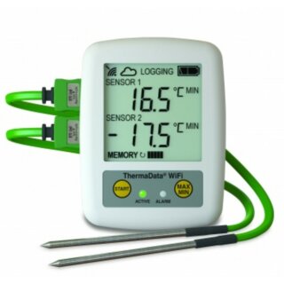 WiFi Temperature Data Logger, Model TD2TC for 2 Interchangeable Thermocouple Probes