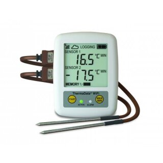 WiFi- Datenlogger Temperatur, Modell TD2TC fr austauschbare Thermoelement- Sonden Typ T