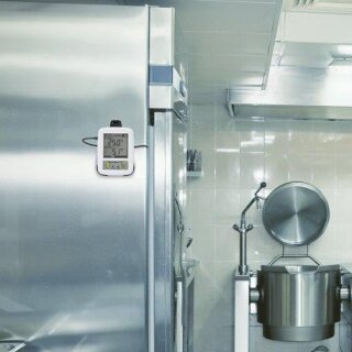 WiFi- Datenlogger Temperatur, Modell TD1F mit interner und fest angeschlossener externer Thermistor- Sonde