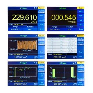 PeakTech 4096, Grafisches Tischmultimeter, 5 1/2- stellig, USB, LAN, RS-232