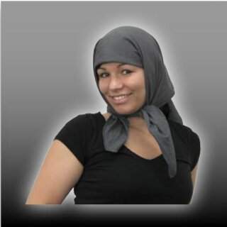 RF Shielding Headscarf TKG3, Triangular, made from Steel-Gray, 35dB