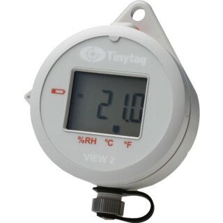 TV-4501, Tinytag View 2, 16 Bit, IP65 Temperature/Humidity Data Logger with Display, Grey Housing