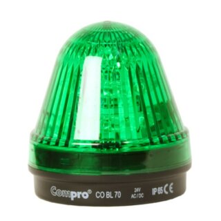 LED- Multifunktions- Blitzleuchte, grün, 15 Funktionen