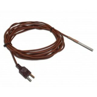Thermocouple Type T, Ø5 x 50mm Waterproof Stainless Steel Tip, 3m Lead, -60°C to +200°C