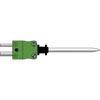 FEP (Kunststoff)- Einstichsonde, Typ K- Thermoelement zum Aufstecken, -60 bis +250C