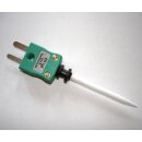 FEP (Plastic) Probe, Type K Plug-Mounted Thermocouple,...