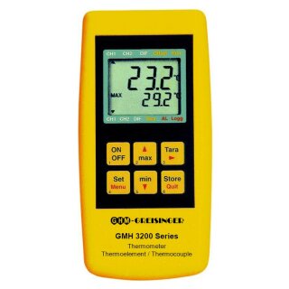 GMH 3211, Precision Fast Response Thermometer for Thermocouples, 1 Universal Plug-In Probe Input