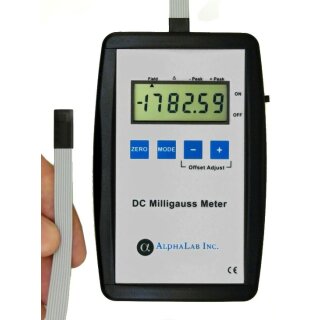 MGM, DC Milligaussmeter for Weak Magnetic DC fields up to 2000mG