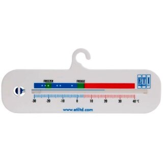 Horizontal Spirit-Filled Fridge/Freezer Thermometer