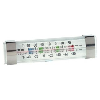 Durchsichtiges  Gefrier-/Kühlschrank- Thermometer mit Spiritus- Füllung