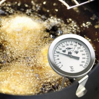 Frittier- Zeigerthermometer, Edelstahl, 50mm