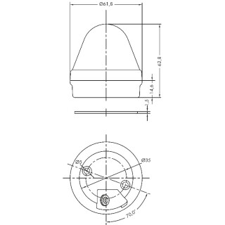 LED- Signalleuchte, klar, 24VAC/DC BL50, 2 Funktionen
