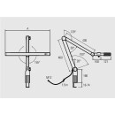 UNILED II TUNABLE WHITE, Articulated Arm Lamp, 3,000K -...