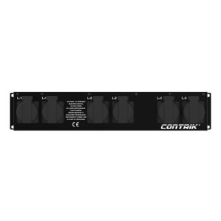 CONTRIK CPR16-C2-F7-CB, 16A- Power Rack Xtreme, CEE16A Link, 7x Schuko, mit FI