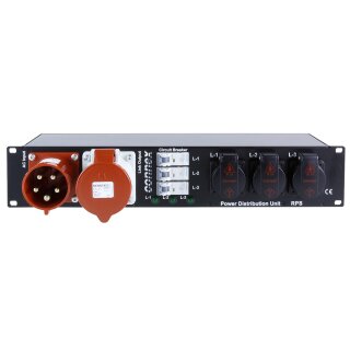 CONNEX 16A Power Distribution Unit, CEE32A Link, 9x Schuko, without FI (RCD)