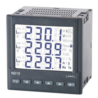ND10, preiswertes 3-Phasen- Einbau- Multimeter, 96 x 96mm