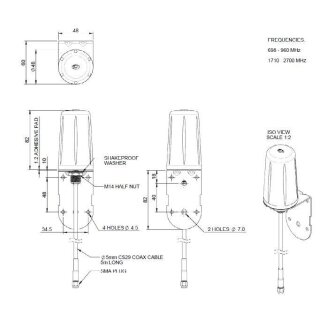 WT- Breitband- Antenne fr 2G/3G/4G/5G