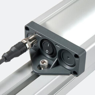UNILED SL AC, LED- Systemleuchte, M12- Anschluss,  5.200K - 5.700K, 230VAC 17W/545mm, Mikroprismen