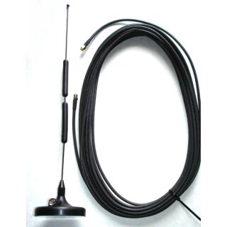 Rundstrahlantenne für Inventia- Telemetriegeräte, 9dBi, 5m Kabel, SMA- Stecker,