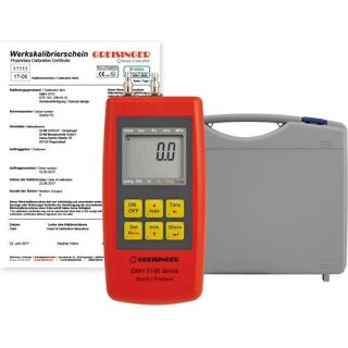 GMH 3161-13-WPD5, Digital Manometer Kit for Over/Under and Differential Pressure, -100 to 2000 mbar