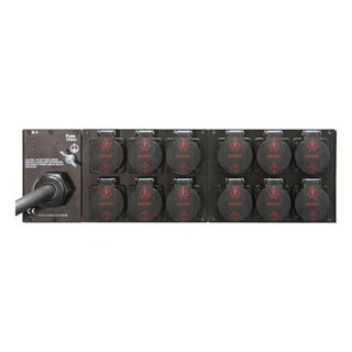 CONNEX 32A Power Distribution Unit,13 x Schuko, with RCD 0.03A 