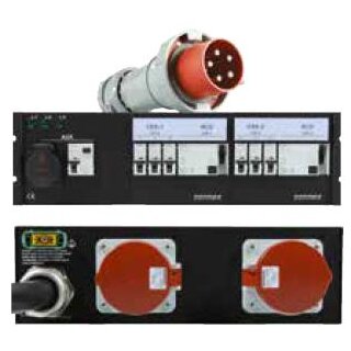 CONTRIK 125A Power Distribution Unit, 2 x CEE63A, 1 x Schuko, with RCD 0.03A