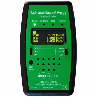 Safe and Sound Pro 2, Broadband RF Meter, 200MHz - 8GHz