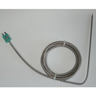 Penetration Oven Probe, Stainless Steel Armoured, -50 to +350°C
