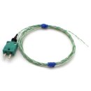 Thermocouple Type K, 2m PTFE Insulated Leads, Exposed Junction, Plug,  -75 to +250°C