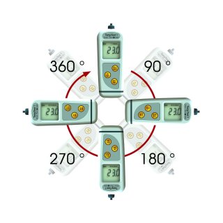 TempTest1 Smart- Thermometer mit rotierender Anzeige und integrierter Sonde
