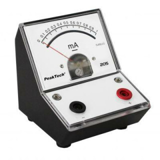 PeakTech 205, Analog Pointer Instrument, Bench Type with Mirror Scale 0-1 mA DC