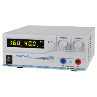 PeakTech 1565, programmierbares Labor-Schaltnetzteil, USB, 1-16VDC / 0-40A