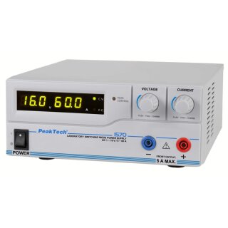 PeakTech 1570, Programmable Lab Switching Mode Power Supply, USB, 1-16VDC/0-60A