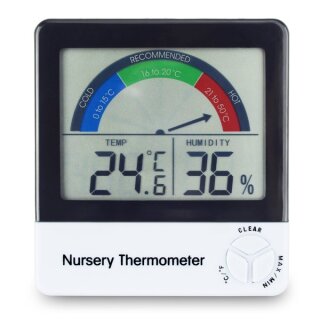 Nursery Thermometer/Hygrometer for Babys Rooms