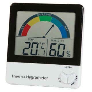 Therma- Hygrometer mit Komfortzonen- Anzeige
