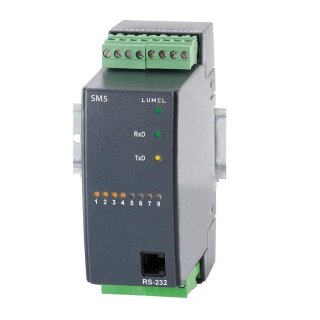 SM5, RS-485 MODBUS- Modul mit 8 Binreingngen 85-253VAC/DC