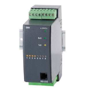 SM4, RS-485 MODBUS- Modul mit Logikausgängen 85-253VAC/DC / 8 x Open Collector