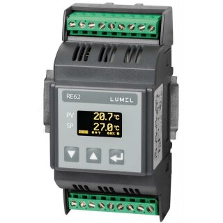 RE62, Industrial Process Controller with OLED Display, DIN Rail Mounting