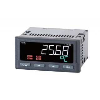 N32U, Programmable Panel Meter for Temperature, Resistance and Standard Signals 85-253VAC, 90-300VDC / 4 Relay Outputs, RS-485, 1 Analog Output