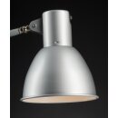 Geschirmte Werkleuchte mit Klemmfu&szlig;, Alu-silber seidenmatt, Arml&auml;nge 100cm