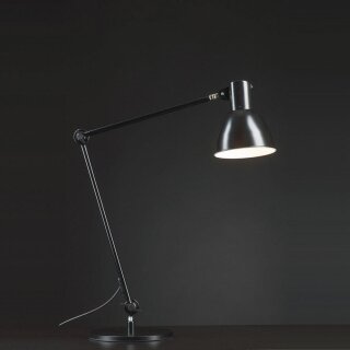 Shielded Black Work Lamp with Foot, Arm Length 100cm