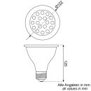 PAR38- Strahler, LED- Vollspektrumlicht, 14,5W, E27