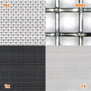 V4A03, HF- Abschirmgewebe, V4A Edelstahl, Maschenweite: 0,3mm, 55dB, Breite: 0,90m