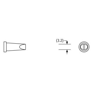 Weller Lötspitze Serie LT, Meißelform, LT C/3,2 x 0,8mm, gerade