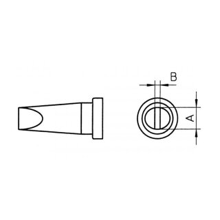 Weller Lötspitze Serie LT, Meißelform, LT D/ 4,6mm, gerade