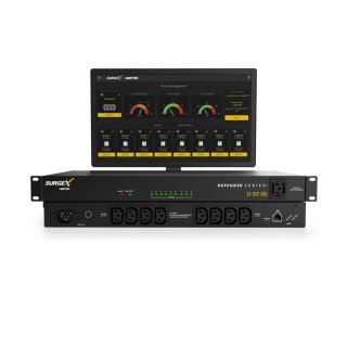 SurgeX "Defender Series +" Power Management, 10A/240V, 8x IEC C13