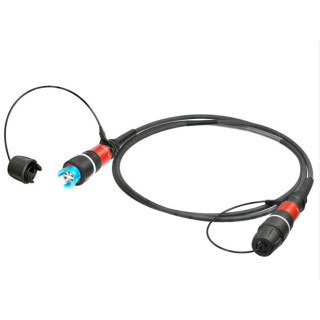 NKO2M3-FX-0-005, FIBERFOX EBC15, 2-Kanal Multimode Glasfaserkabel  10m, OM3 Luftspule