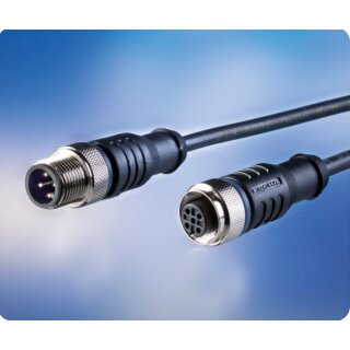 Sensor Extension Cable, M12 Cable Socket/M12 Plug, 24V